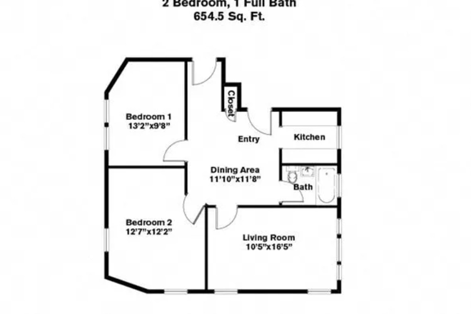 Floorplan - NO Broaker Fee & Fully Furnished! 21 Wendell St Apartments