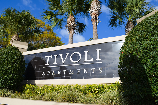 Front entrance sign - Tivoli Apartments