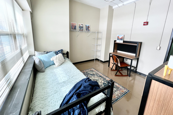 Image of a single bedroom. - SUNYOCC Shapero Residence Hall