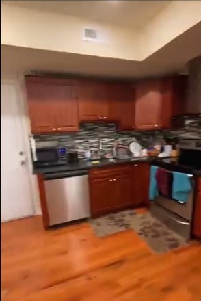 Kitchen (Screen shot from a video, so it is a little blurry) - $720/Month Private Room and Bathroom Available to Sublease (Dec 2025 -July 2026) in a 3B/3B APT