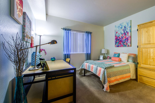 bedroom (my floor is NOT carpeted!) - 4x4 Upgraded at Grandmarc near UV Apartments