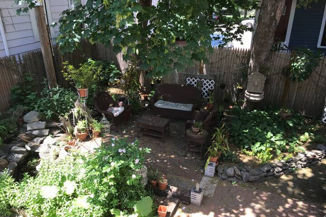 garden seating area - spacious 2 BR, one bath, laundry, first floor, deleaded Apartments