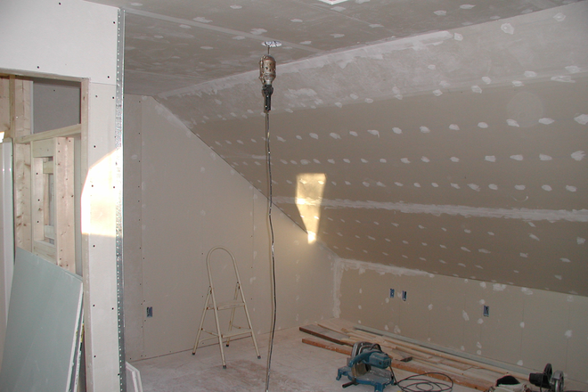 Bedroom during 2002 renovations.  Sorry, but I don't have any recent photos. - Small apartment on Silverbrook Farm. Country living, 5 minutes from campus.  No utility charges.