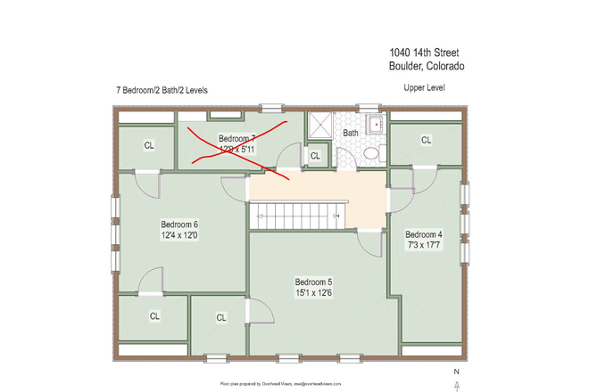 Upstairs floor plan - Spring Sublease – 5 Rooms Available in Amazing 7-Person House