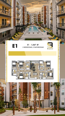 Unit Layout - The Nine At Central/ 1 bedroom 1 bathroom Apartments