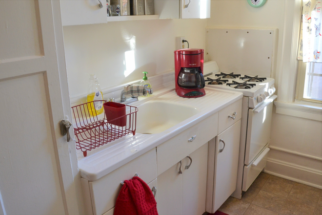 unit not furnished, marketing photo only - Vintage 1920's 1 bedroom apartments across the street from campus