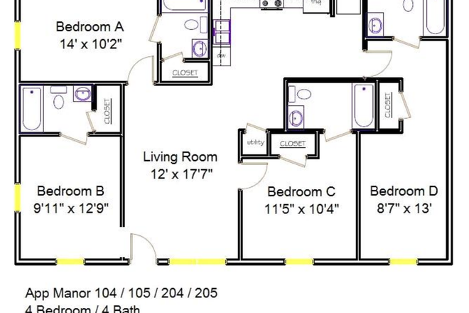 Floor plan accurate to my unit - Appalachian Manor