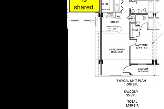 Floor Plan - Lake Plaza, Next door to The Graduate Hotel, steps to campus and to restaurants. Condo