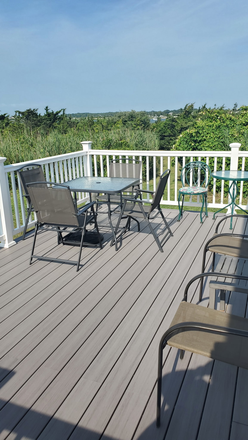 Back Deck - Fairhaven Beachfront Cottage Rental: 2 Bedroom –  $1200 per month (West Island)