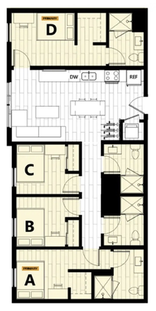 Room B - Hub on University, 4x4 close to campus and sorority row