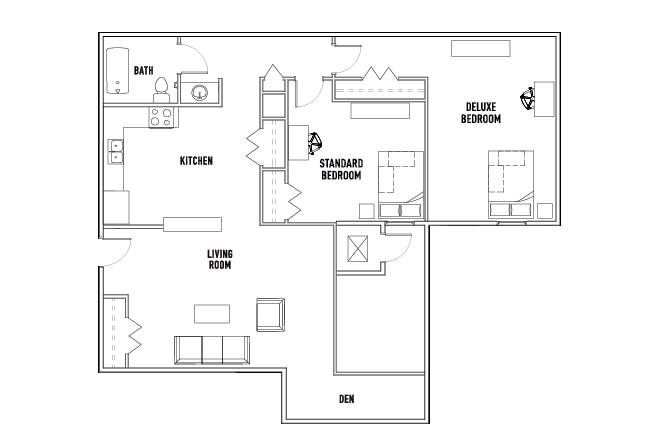 floorplan of the entire apartment - Willowtree Apartment and Tower