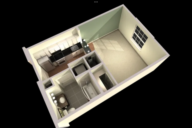Studio layout - The Oaks on the Square, Studio Apt (Lease Transfer or Sublet)