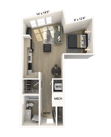Floor plan - Avalon Durham - Clean Studio