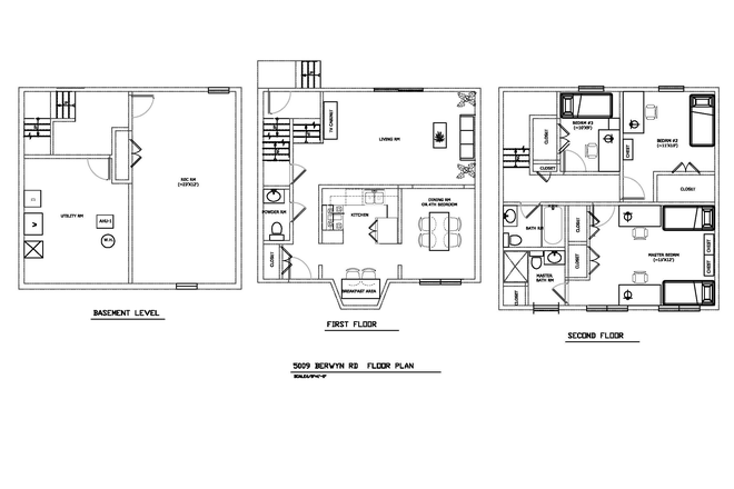 House floor plan - College Square Townhome, walking distance to campus