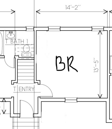 floor plan first floor bedroom - 2 Sizable BRs Available 9/1, free W/D, Central Square Cambridge Apartments