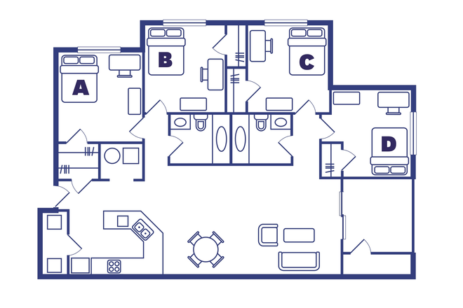 Unit layout - Alight Sublease for Spring 2026!!