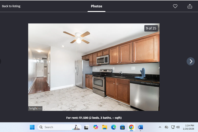 Kitchen - Private row townhouse