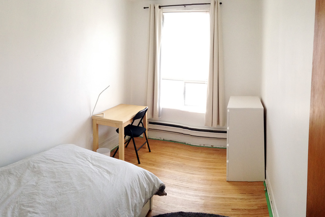 Bedroom on a sunny day. Southern exposure. - Beautiful sunny FURNISHED room in Koreatown/Seaton Village