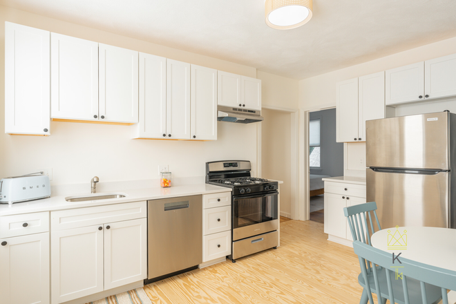 Kitchen - Available September 1st! Modern 3bd/2ba in Brookline Village - Parking For Rent!