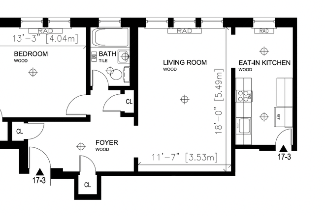 Floor plan - Unfurnished One-Bedroom Apartment Summer Sublet - Minutes Away From Harvard Campus