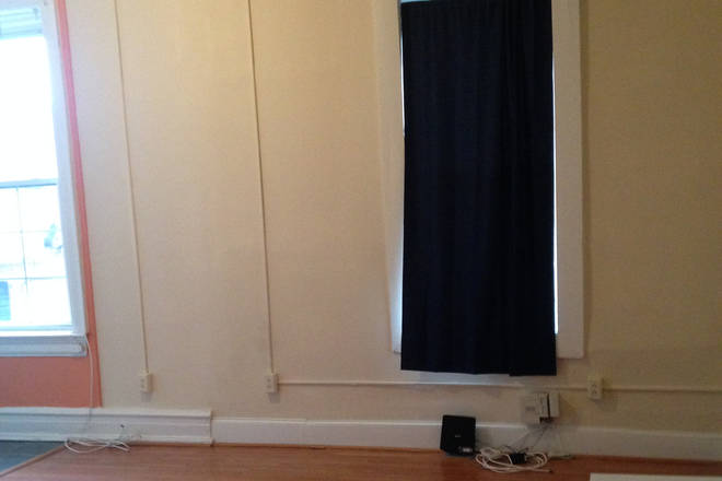Bedroom view from Front entrance Hallway - Large Efficiency Apt #4 - Colonial Charm with modern amanities, 450 sq ft