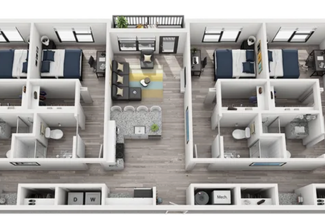 This is the picture of the floorplan - College Park at Midtown, Spartan at Viceroy, Behind Midtown