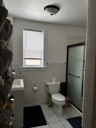 Bathroom with standing waterfall shower - Summer Sublet in Mission Hill!