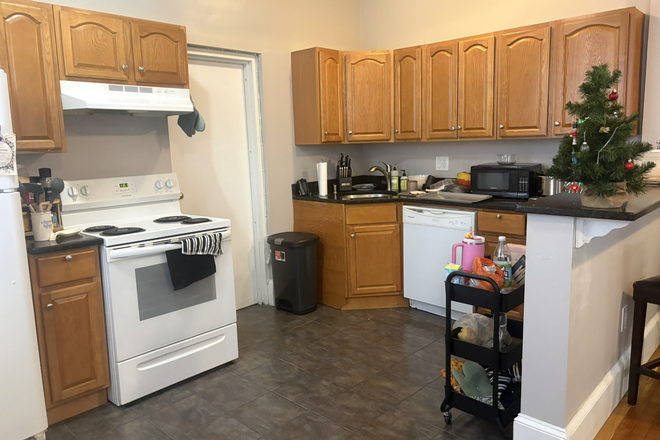 OPEN CONCEPT Living Room/Kitchen - NO FEE!!! - HUGE bedrooms, RENOVATED kitchen, seconds from Babcock T stop & Star Market!