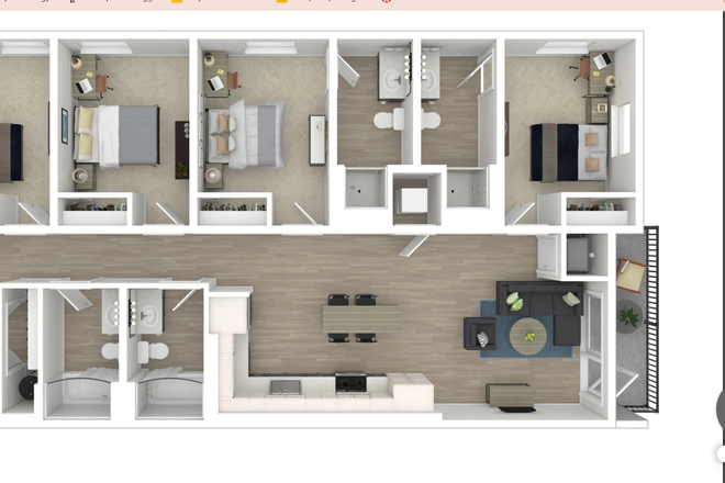 This is the unit in its entirety. The unit up is the second one from the left. - Ascend RVA Apartments