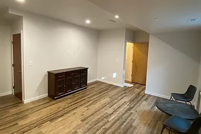 Living Room - Modern, Private Apartment: 1 Bdrm, Full Living Room, Soaking Tub