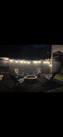 Nightime at the Firepit - 2 Bed/ 1 Bath Highlands Apartment For Rent