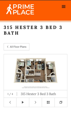 3x3 apartment. Rented out by room. - Prime Place
