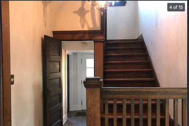 Ground floor with stairwell - House