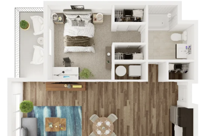 Top-Down view of the full unit - Union 9Seventy Apartments