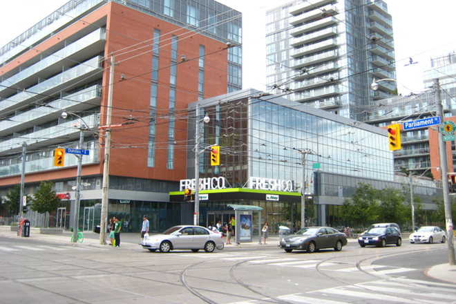 Outside street view - Furnished Private Room + Private Main Bathroom in Downtown Toronto Condo