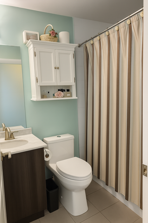 Shared Bathroom - Private room for female in a shared 2 bedroom Condo at Fontenay Court. Utilities included!