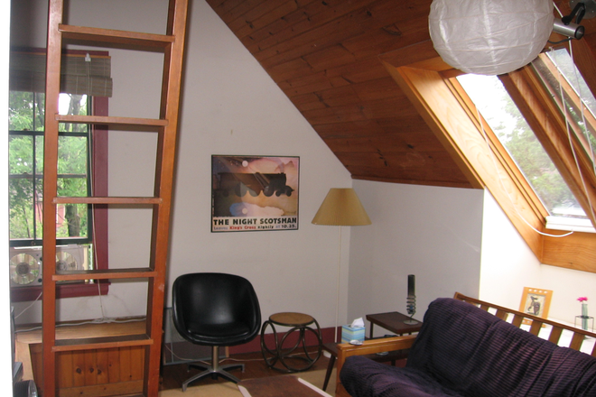 Living Room w/ Ladder to loft - 79 Pemberton St. 1 BR 1BA $2250