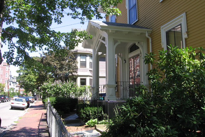 Front entry to house - Furnished Room in Elegant Cambridge Home (near Harvard Sq.)