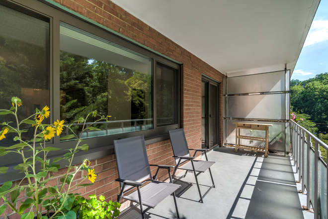 Balcony - Towers Studio Furnished with beautiful park view from balcony