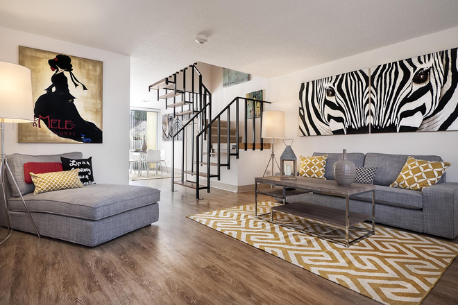 Living Room - Courtyards Apartments - Live Across the Street from UF this Summer!