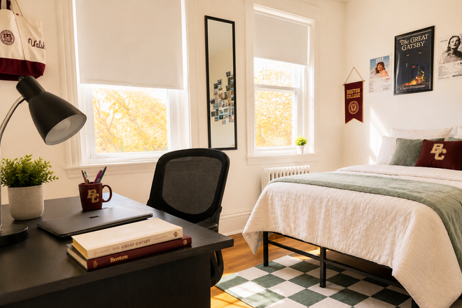 1 - BC Grad Student 2 bed for Aug 1 move in, no fee large unit walk to campus Condo