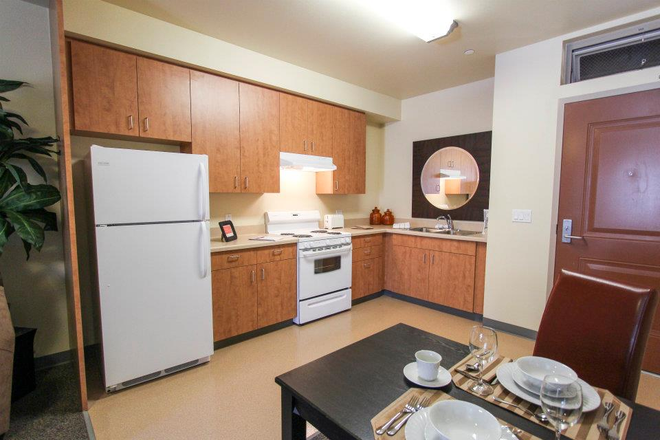 WILL NOT BE FURNISHED THIS IS JUST WHAT THE KITCHEN IN GENERAL LOOKS LIKE - UCI Student Housing Sublet - 5 minute walk from Campus in Verano Place Graduate Housing Communinty