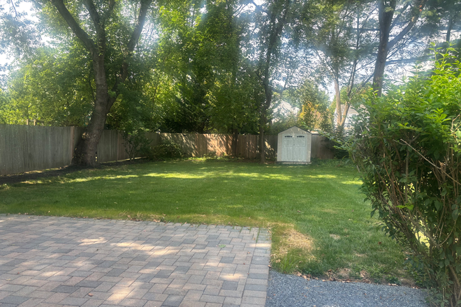 Rear patio, shed & fenced - Unfurnished 2BR home-Carnahan Place-Princeton