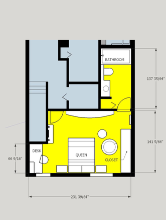 PRIVATE BED BATH FLOOR PLAN - Couples Welcome!   Furnished Spacious Private Bed/Bath w/ Utilities, & Housekeeping