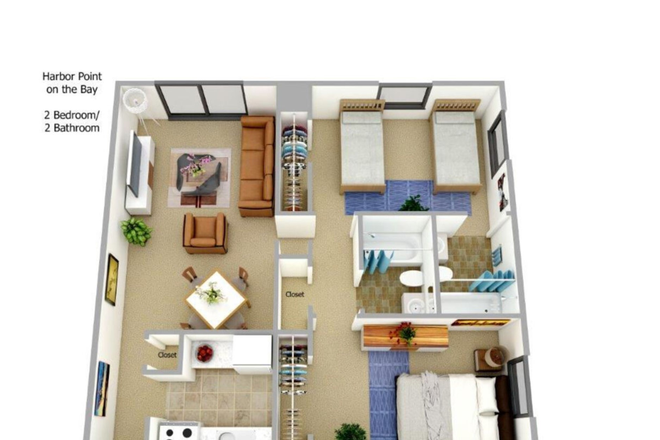 TOP LEFT BEDROOM IS THE OPEN UNIT MAX OCCUPANCY 1 - OPEN ROOM with attached personal bathroom and ocean view.