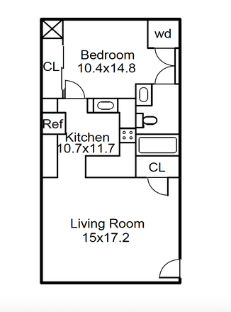 Floorplan - Move-In Ready 1BR Condo Near Duke | Modern Finishes & In-Unit Laundry Close to EVERYTHING!
