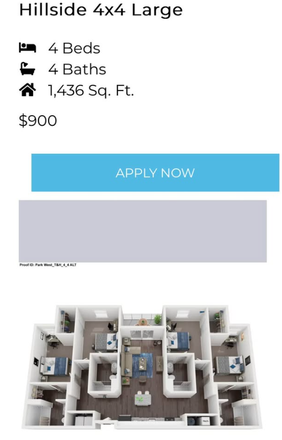 Floor plan - Park West Apartments