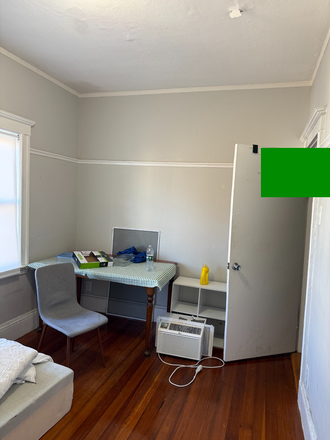 The available Bedroom. Study Table is yours. - Private room available in a 4B2B Mixed Gender Apartment steps away from JFK/UMASS