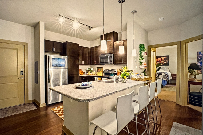 Kitchen - The Hayward, located next to campus bus and Downtown! Great placement for UO Students Apartments