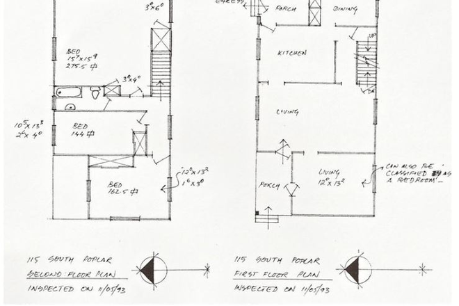 Floorplan - 115 South Poplar, $4375 per student per semester. House